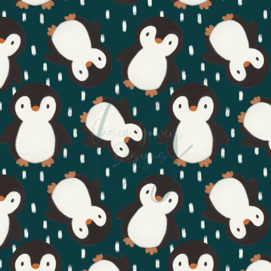 MATCHY MONDAY PENGUINS AND PLAID SEAMLESS SET