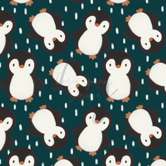 MATCHY MONDAY PENGUINS AND PLAID SEAMLESS SET