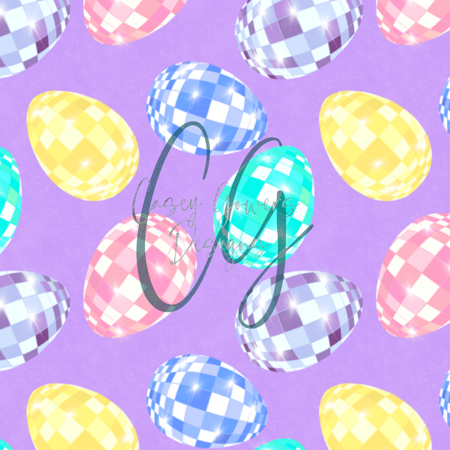 DISCO EGGS PURPLE SEAMLESS