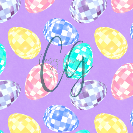 DISCO EGGS PURPLE SEAMLESS