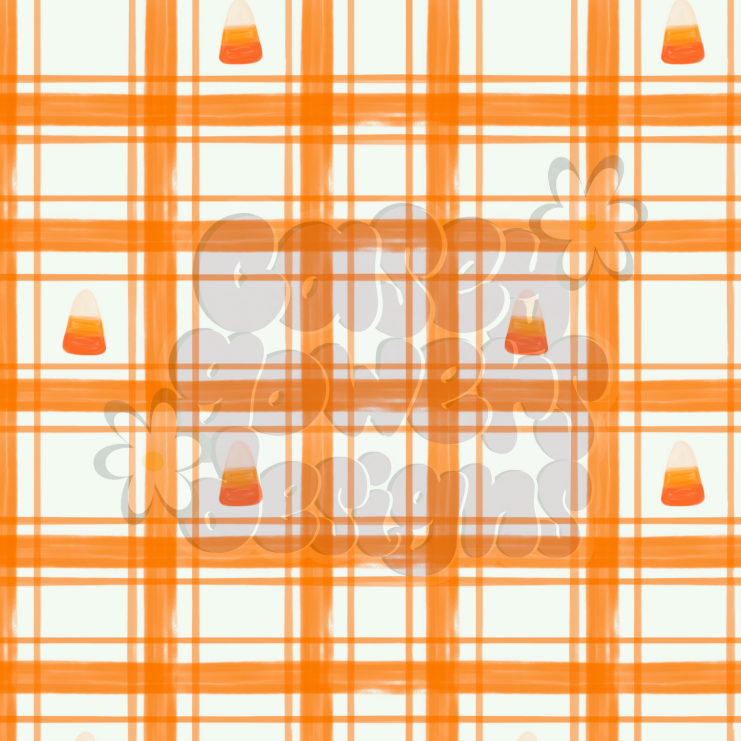 CANDY CORN PLAID SEAMLESS