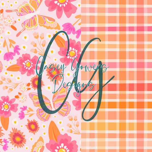 5 FLUTTERBY FLORAL with coord SEAMLESS