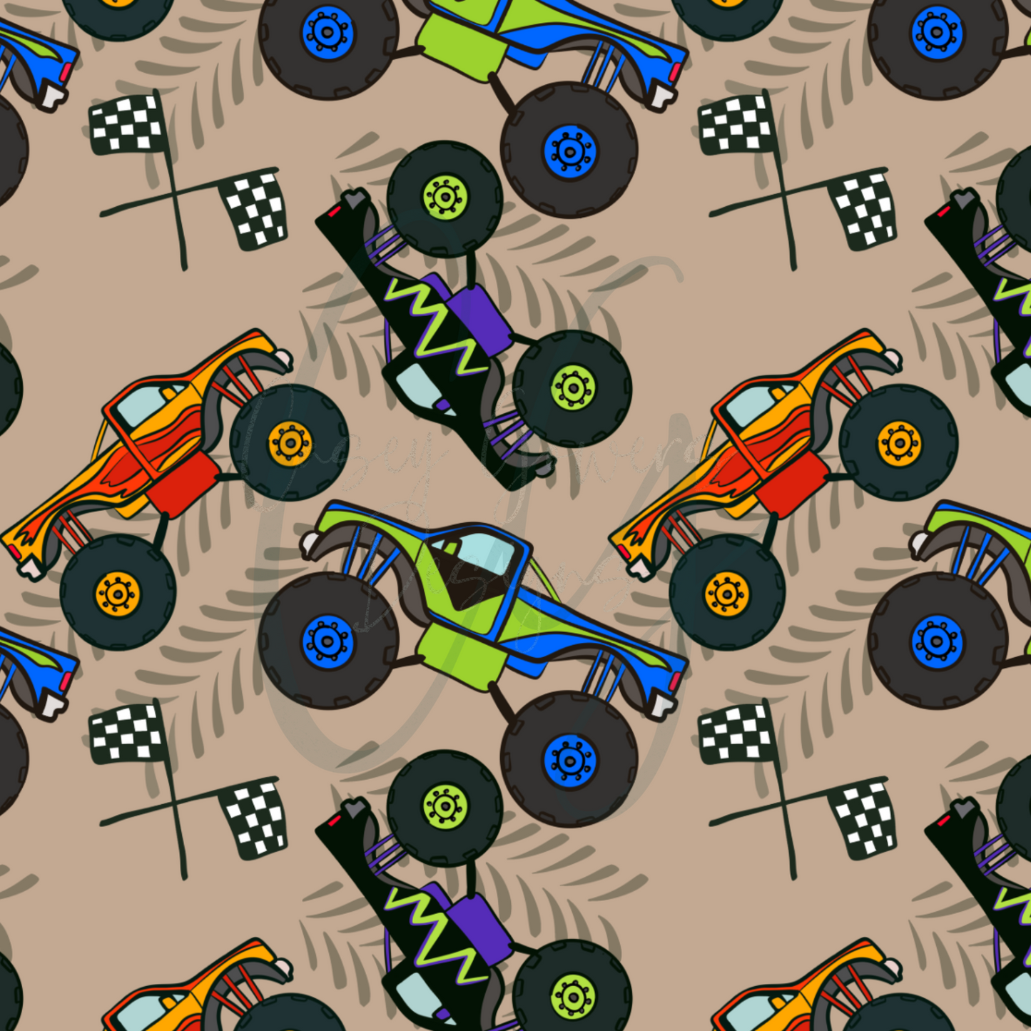 MONSTER TRUCK SEAMLESS