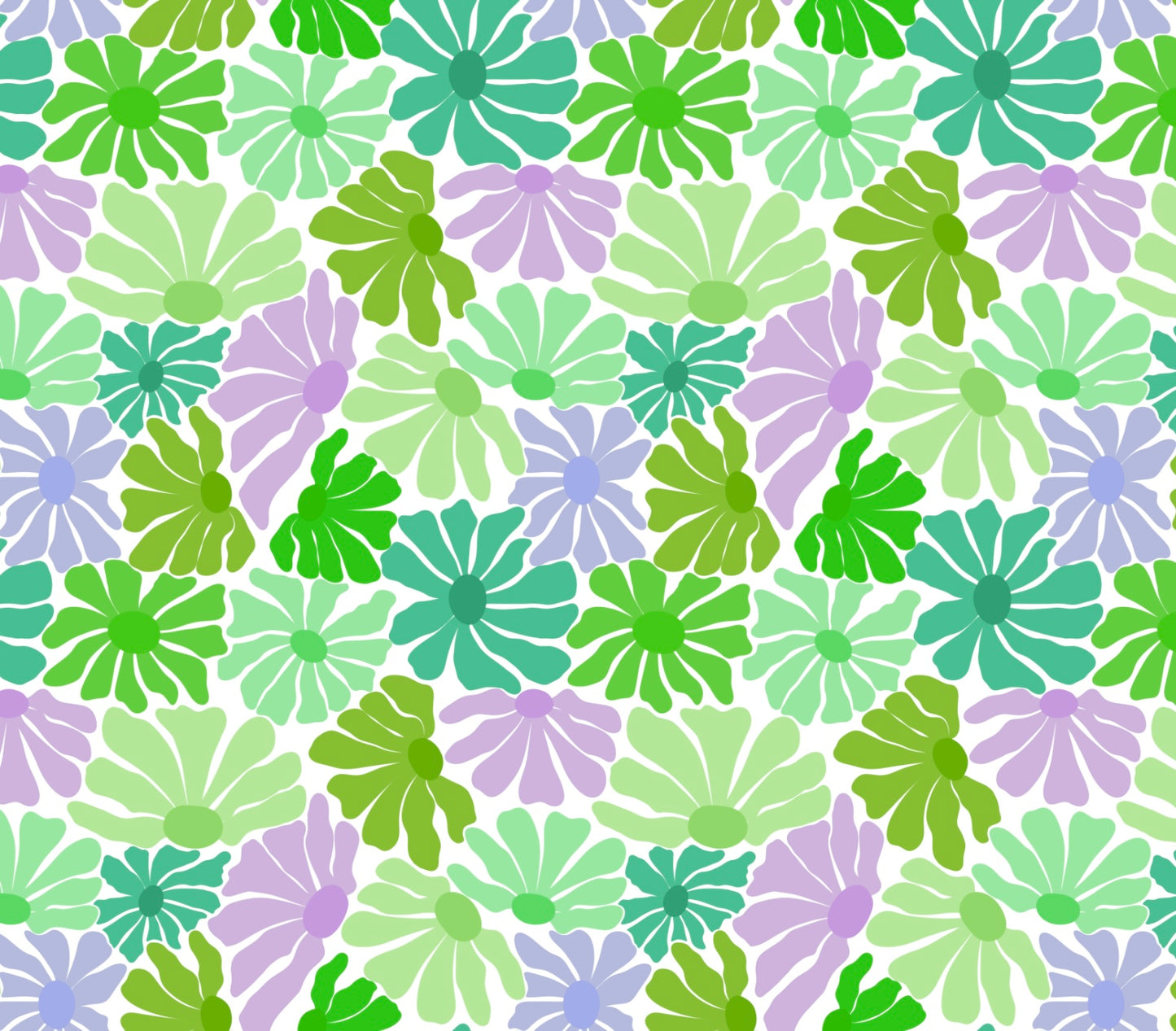 GREEN SPRING FUNNY FLORAL SEAMLESS
