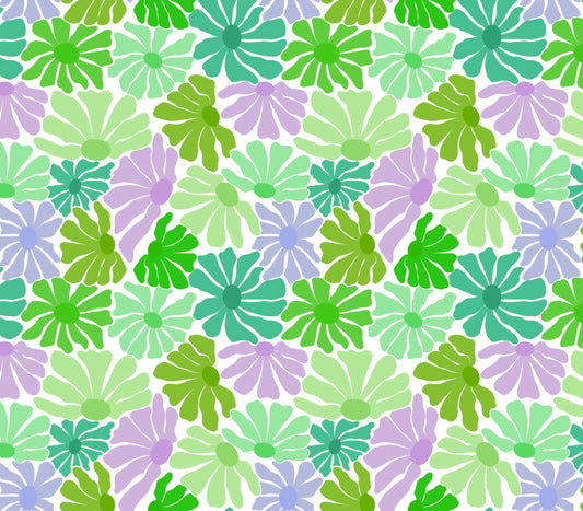 GREEN SPRING FUNNY FLORAL SEAMLESS