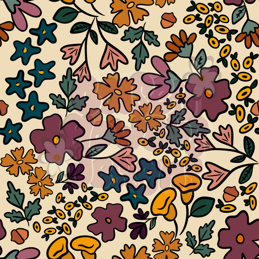 AUTUMN  FLORAL SEAMLESS