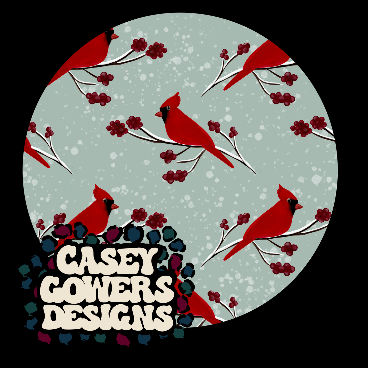 SNOW CARDINAL SEAMLESS