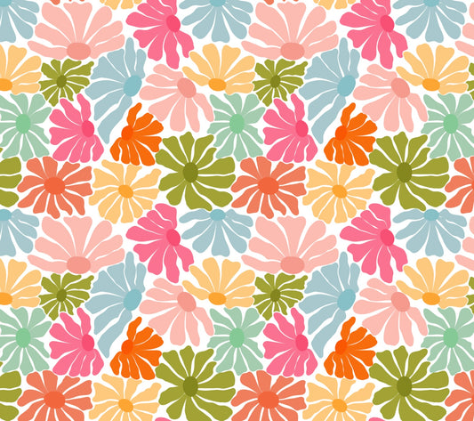 BRIGHT SPRING FUNNY FLORAL SEAMLESS