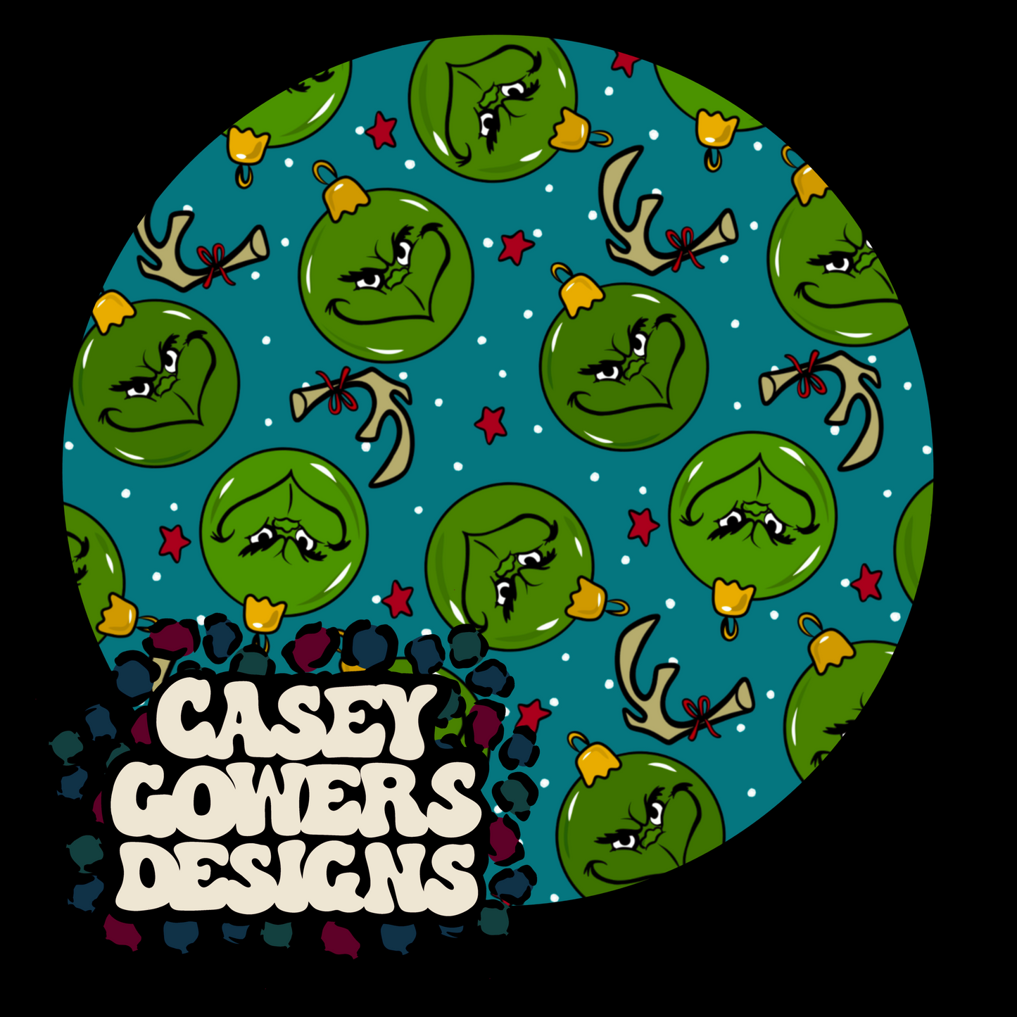 GREEN GUY ORNAMENT DARK AND LIGHT BACKGROUND SEAMLESS