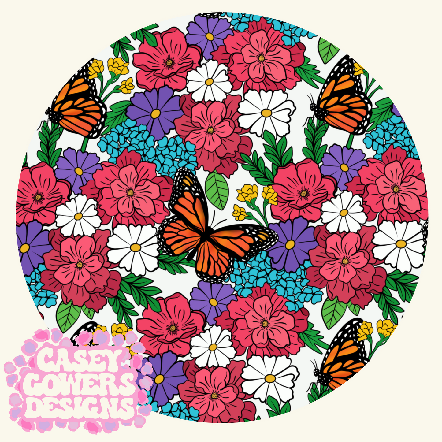 MONARCH BLACK FLORAL SEAMLESS