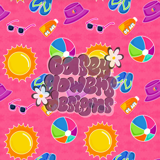 BEACH DAY SEAMLESS PINK