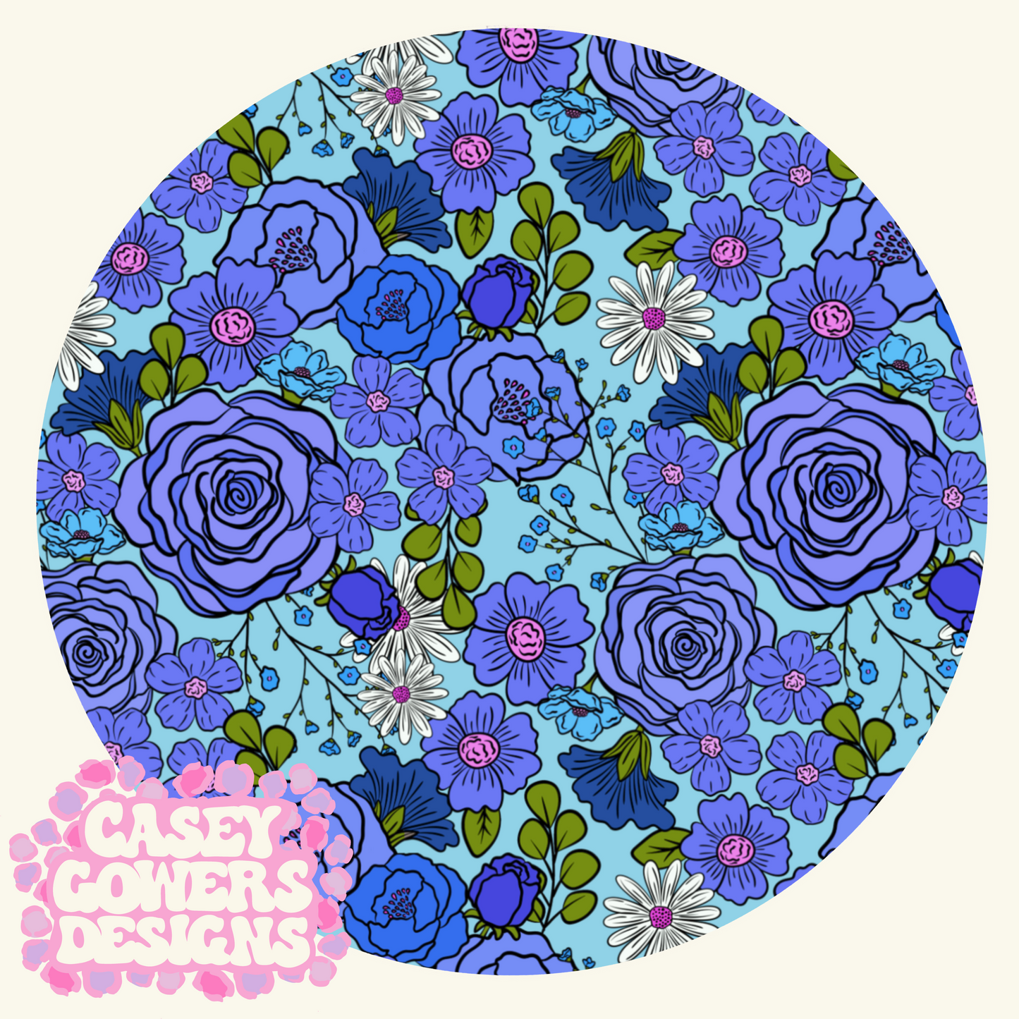 CHEYENNA PERIWINKLE FLORAL SEAMLESS