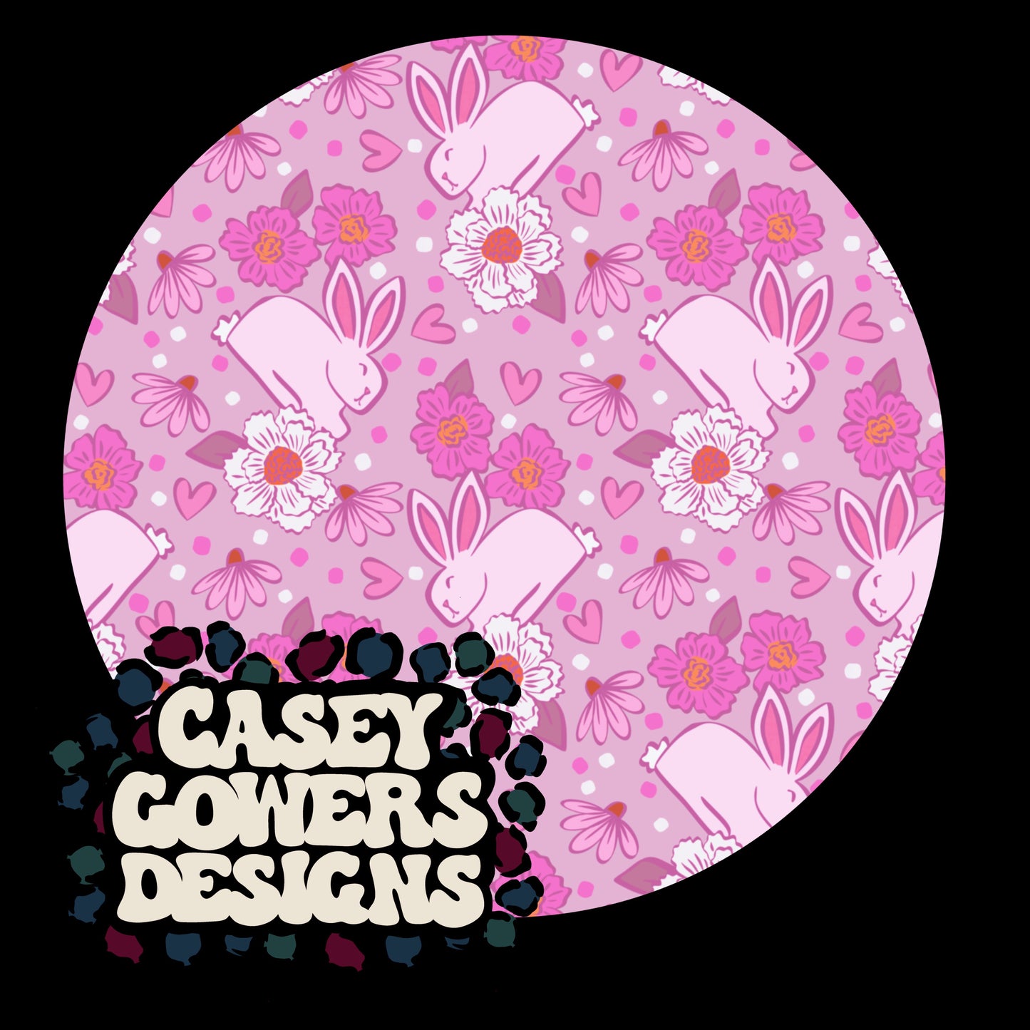 BUNNY BLOOMS PINK SEAMLESS