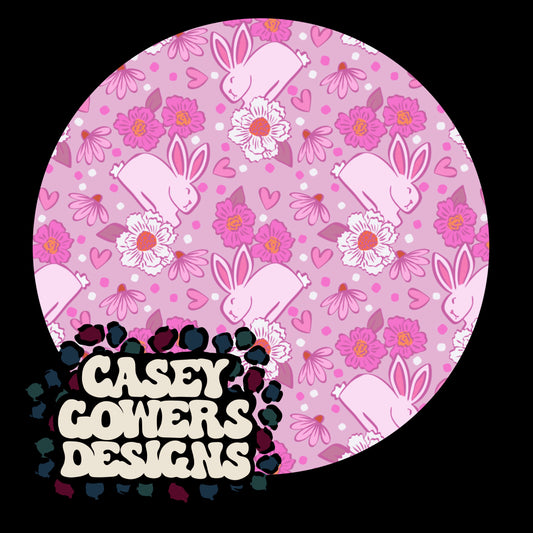 BUNNY BLOOMS PINK SEAMLESS