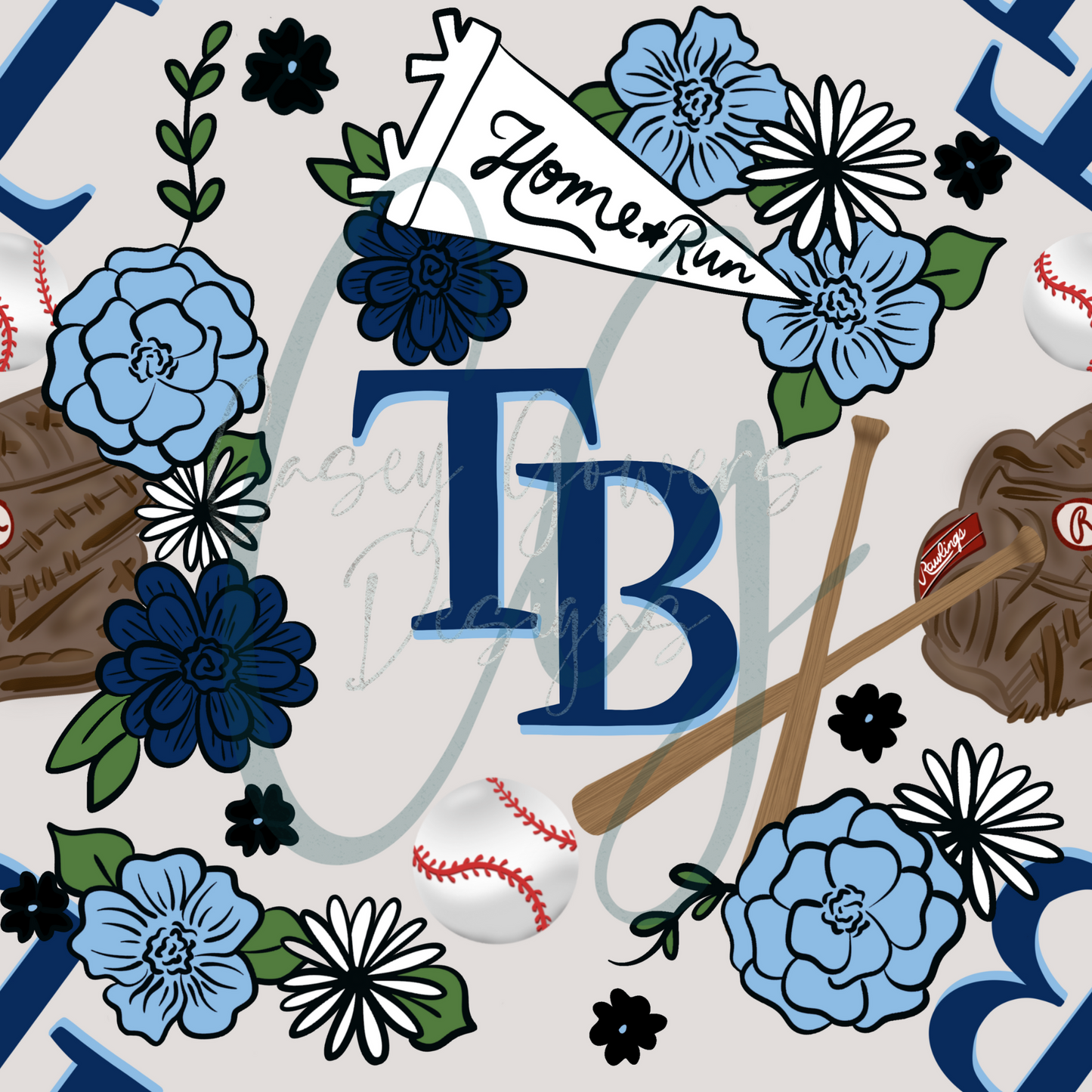 FLORAL RAYS SEAMLESS