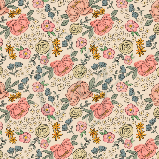 COUNTRY FLORAL with coord SEAMLESS