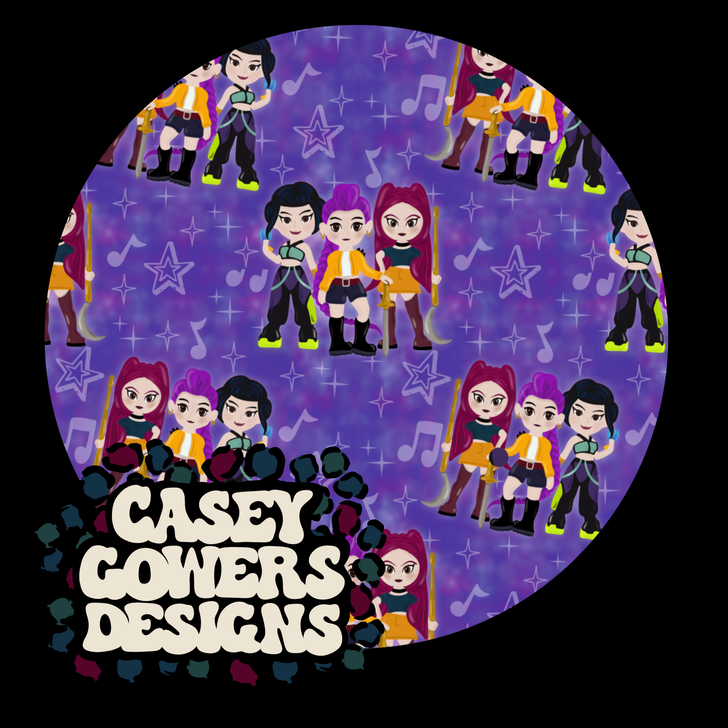 K-POP GIRLS PURPLE SEAMLESS