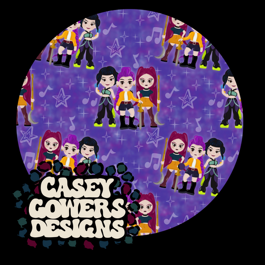 K-POP GIRLS PURPLE SEAMLESS