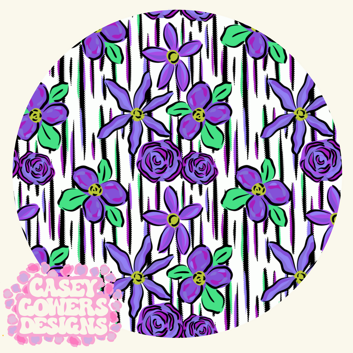 PURPLE SUMMER FLORAL SEAMLESS