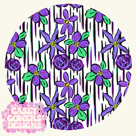 PURPLE SUMMER FLORAL SEAMLESS