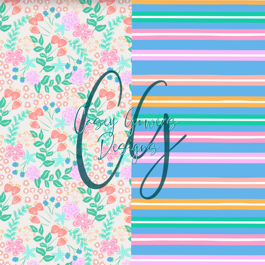 PINKY FRESH FLORAL with coord SEAMLESS