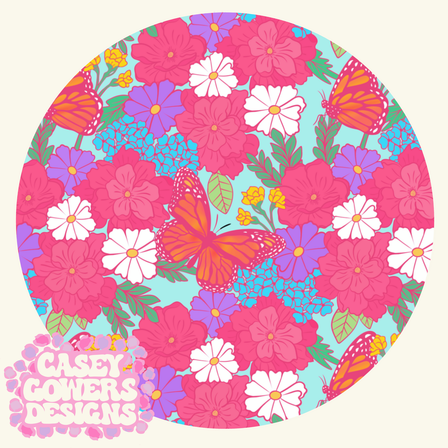 MONARCH PINK FLORAL SEAMLESS