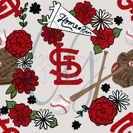 FLORAL CARDINALS SEAMLESS