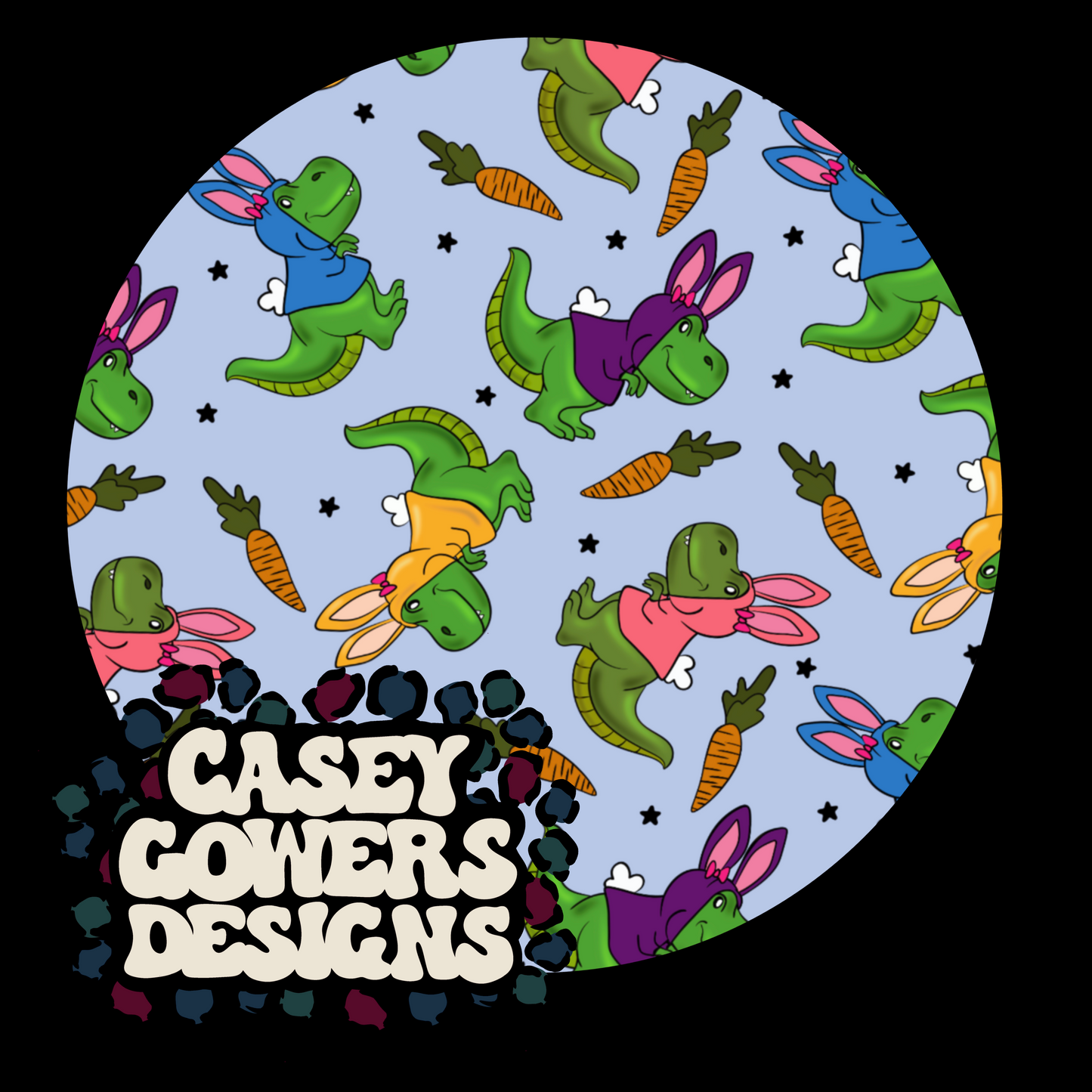 TREX HOODED BUNNY LILAC SEAMLESS