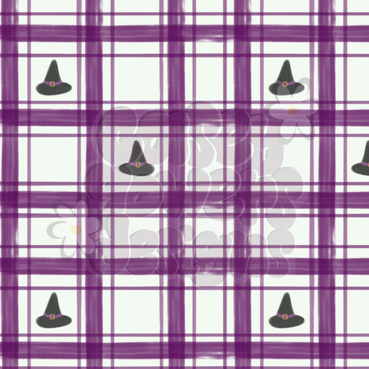 WITCH HAT PLAID SEAMLESS