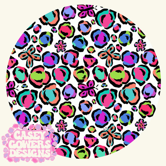NEON BUTTERFLY LEOPARD SEAMLESS