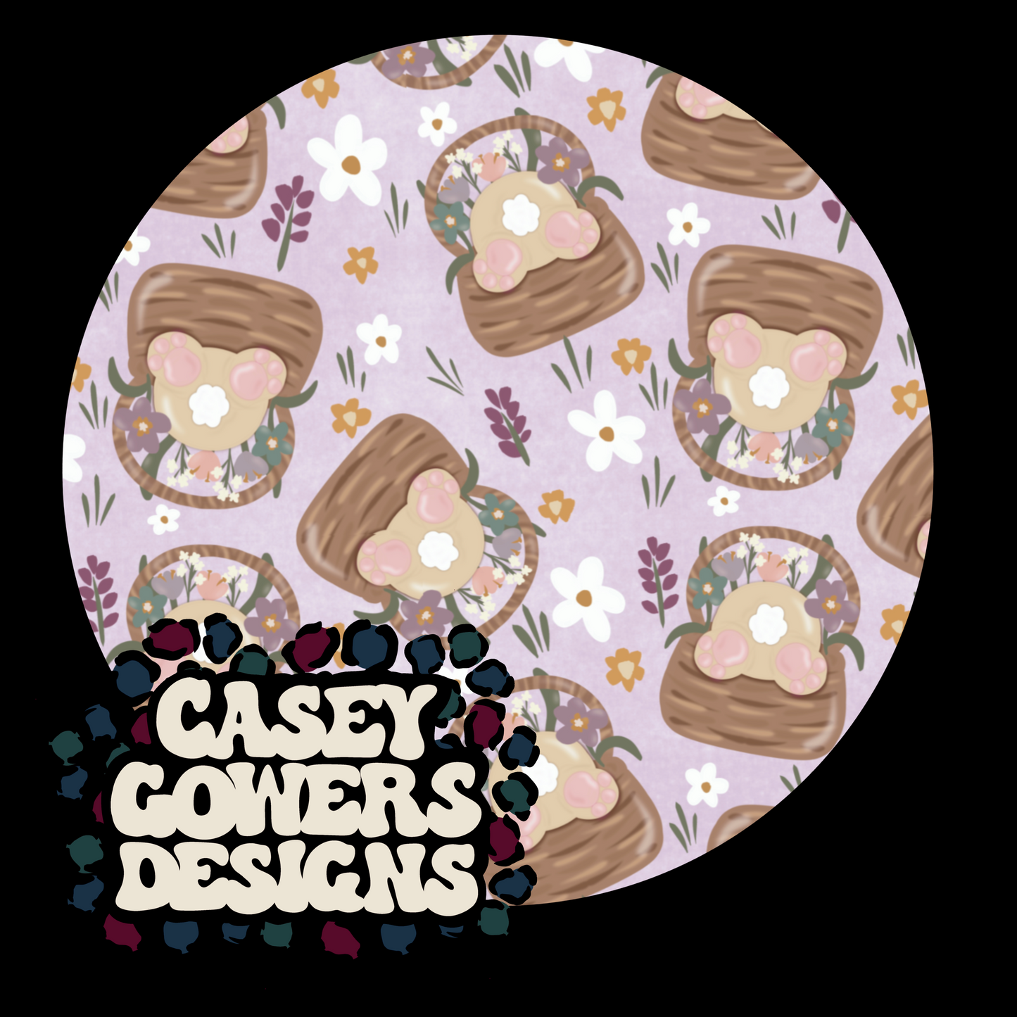 BUNNY BUM BASKET LAVENDER SEAMLESS