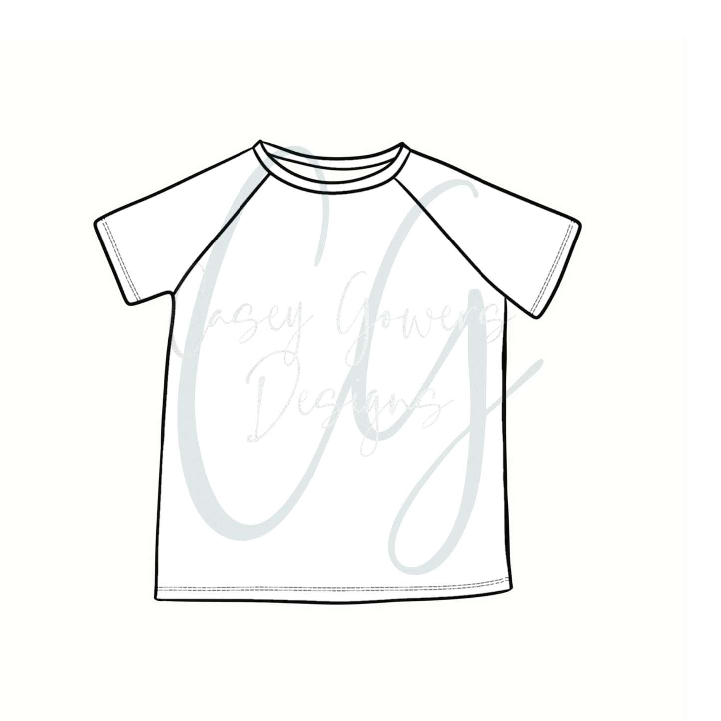 Raglan tee mock up