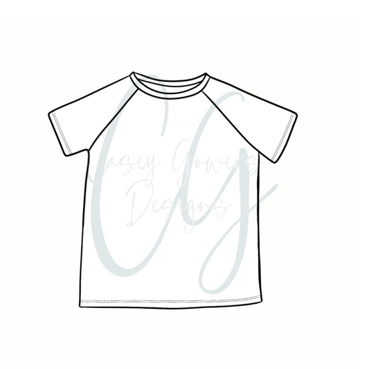 Raglan tee mock up