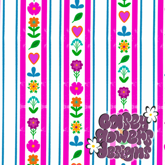 STRIPED FLORAL SEAMLESS