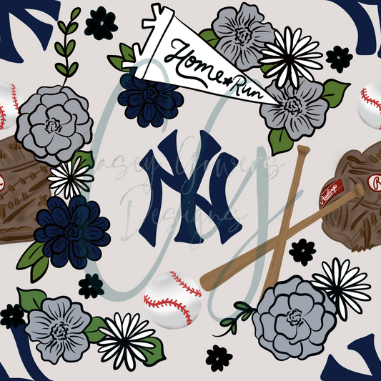 FLORAL YANKEES SEAMLESS