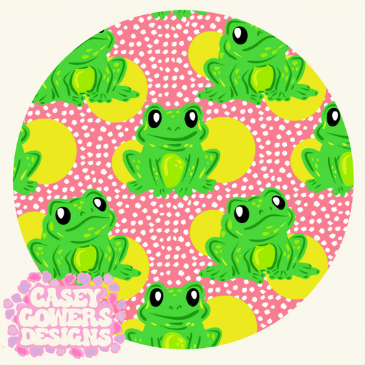 SWIM SAFE FROGS PINK SEAMLESS