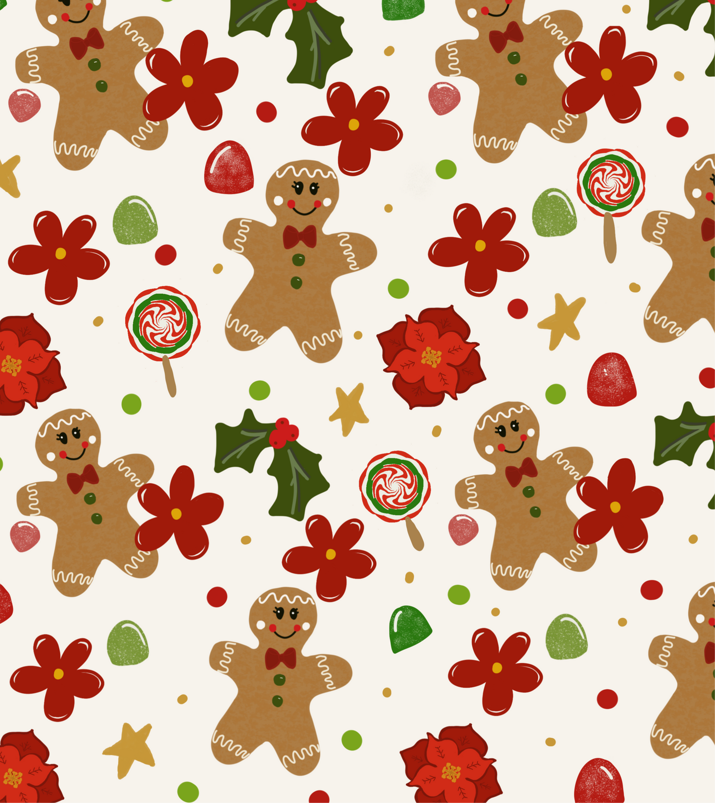 GINGERBREAD GUMDROP SEAMLESS