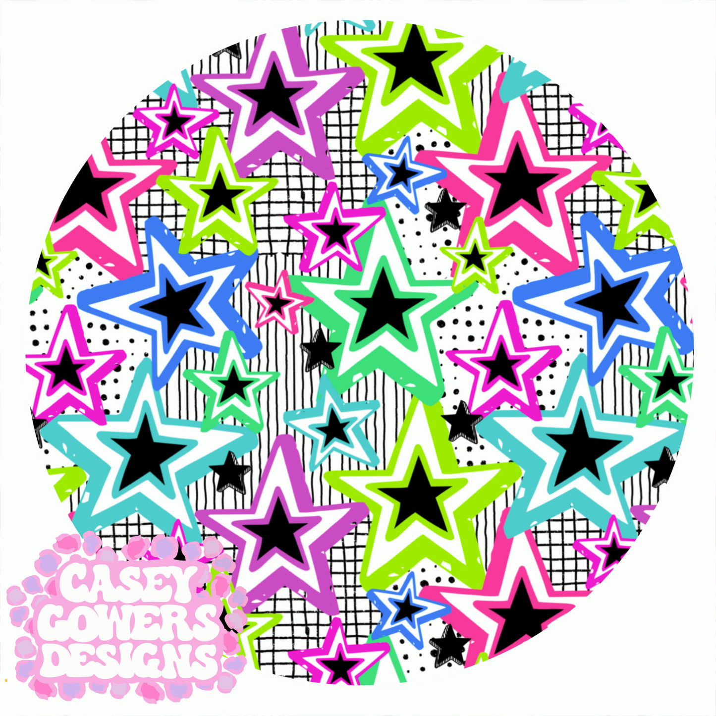 SWIM SAFE GIRL STARS SEAMLESS