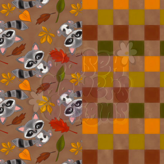 AUTUMN RACCOON SEAMLESS SET