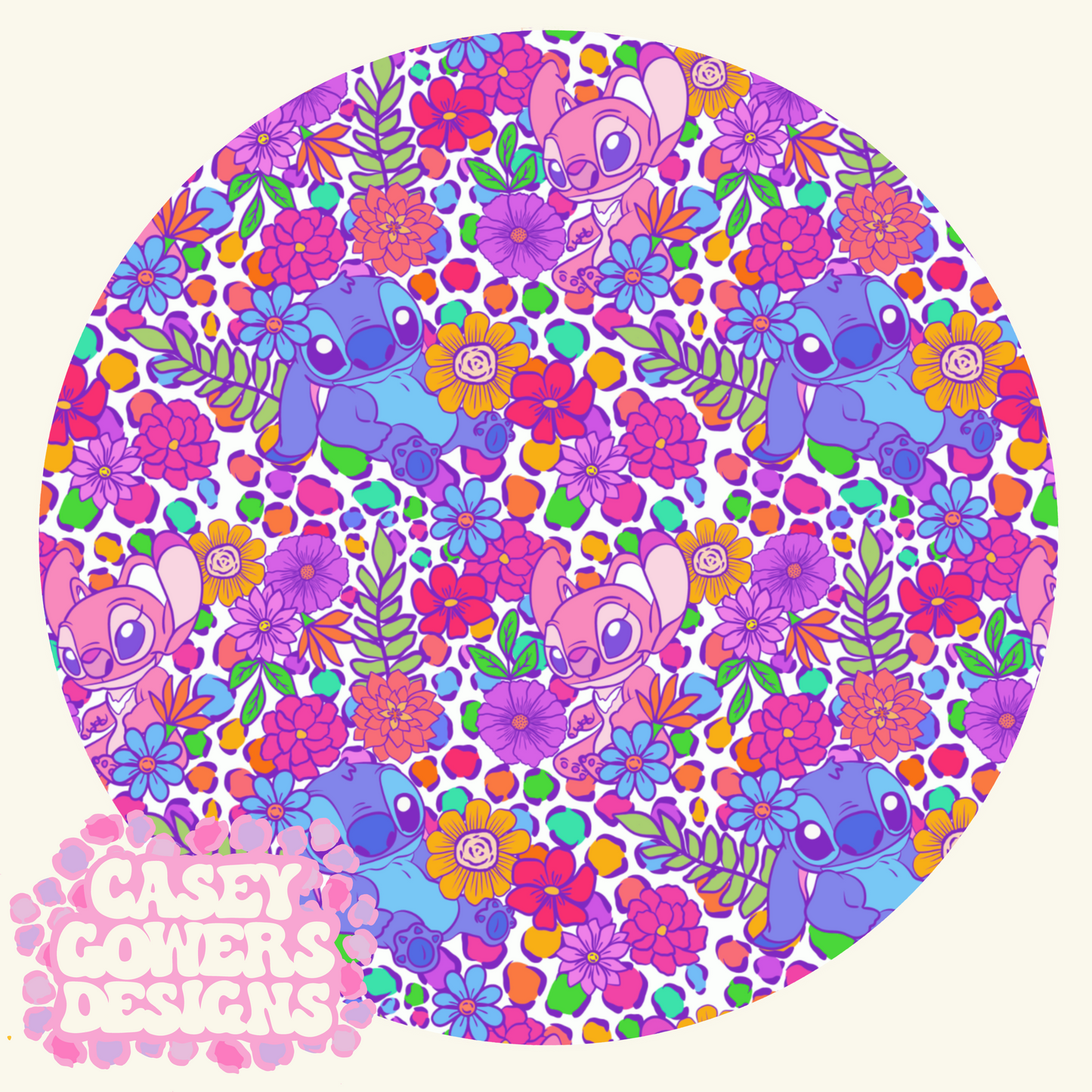 ALIEN FLORAL PURPLE SEAMLESS SET