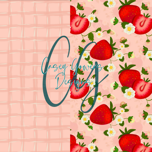STRAWBERRY PATCH PINK with coord SEAMLESS