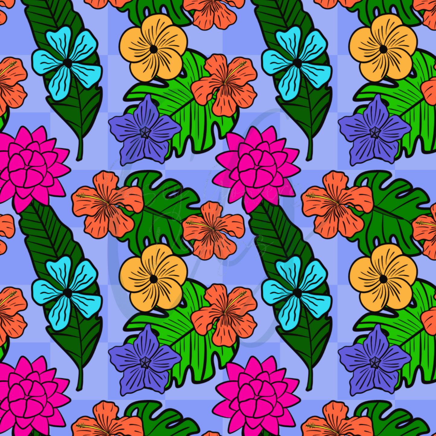 SWIM SAFE TROPICAL FLORAL SEAMLESS