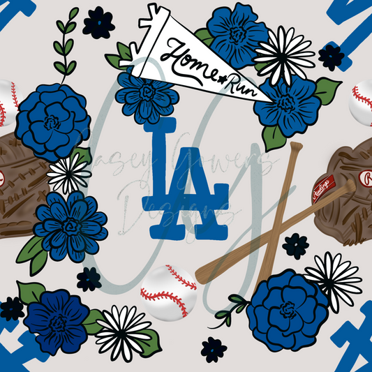 FLORAL DODGERS SEAMLESS