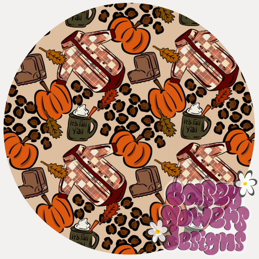 HAPPY FALL YALL SEAMLESS