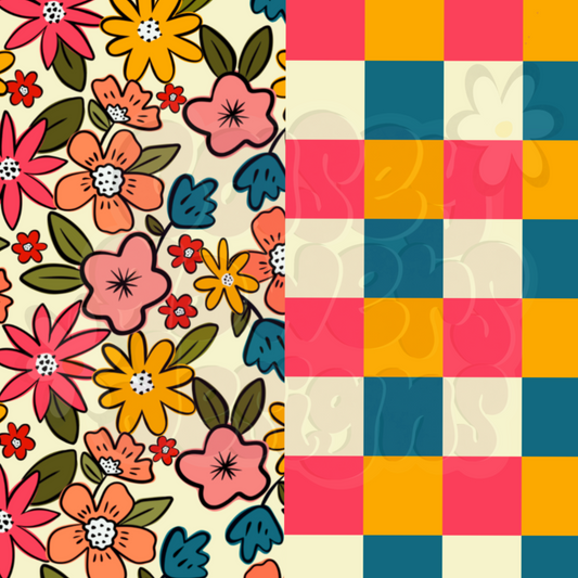 BLOOMIN BLUE FLORAL SEAMLESS SET