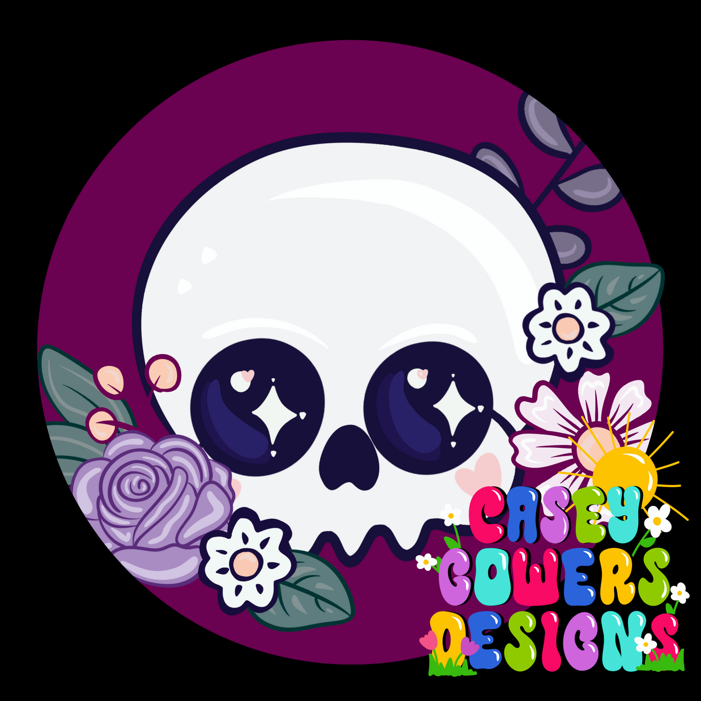SKULL FLORAL PNG