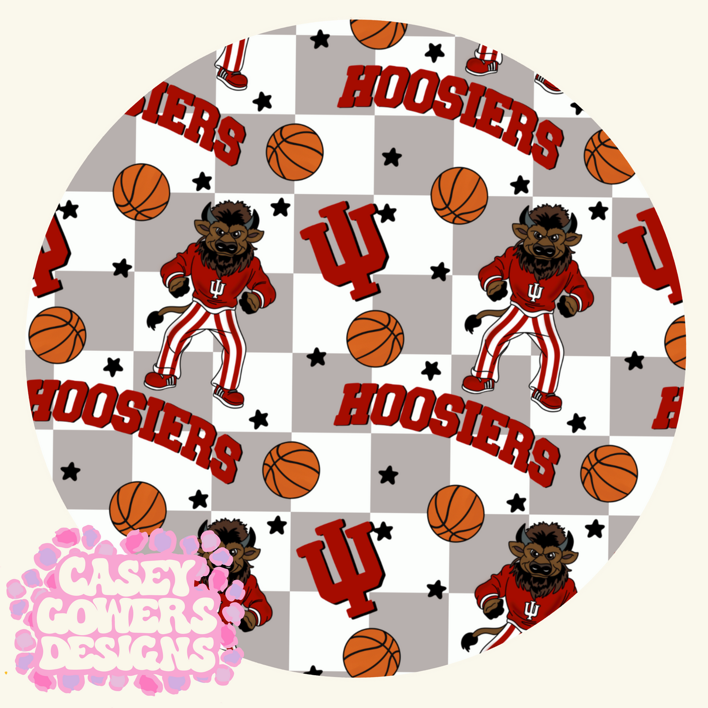 HOOSIERS  BASKETBALL SEAMLESS