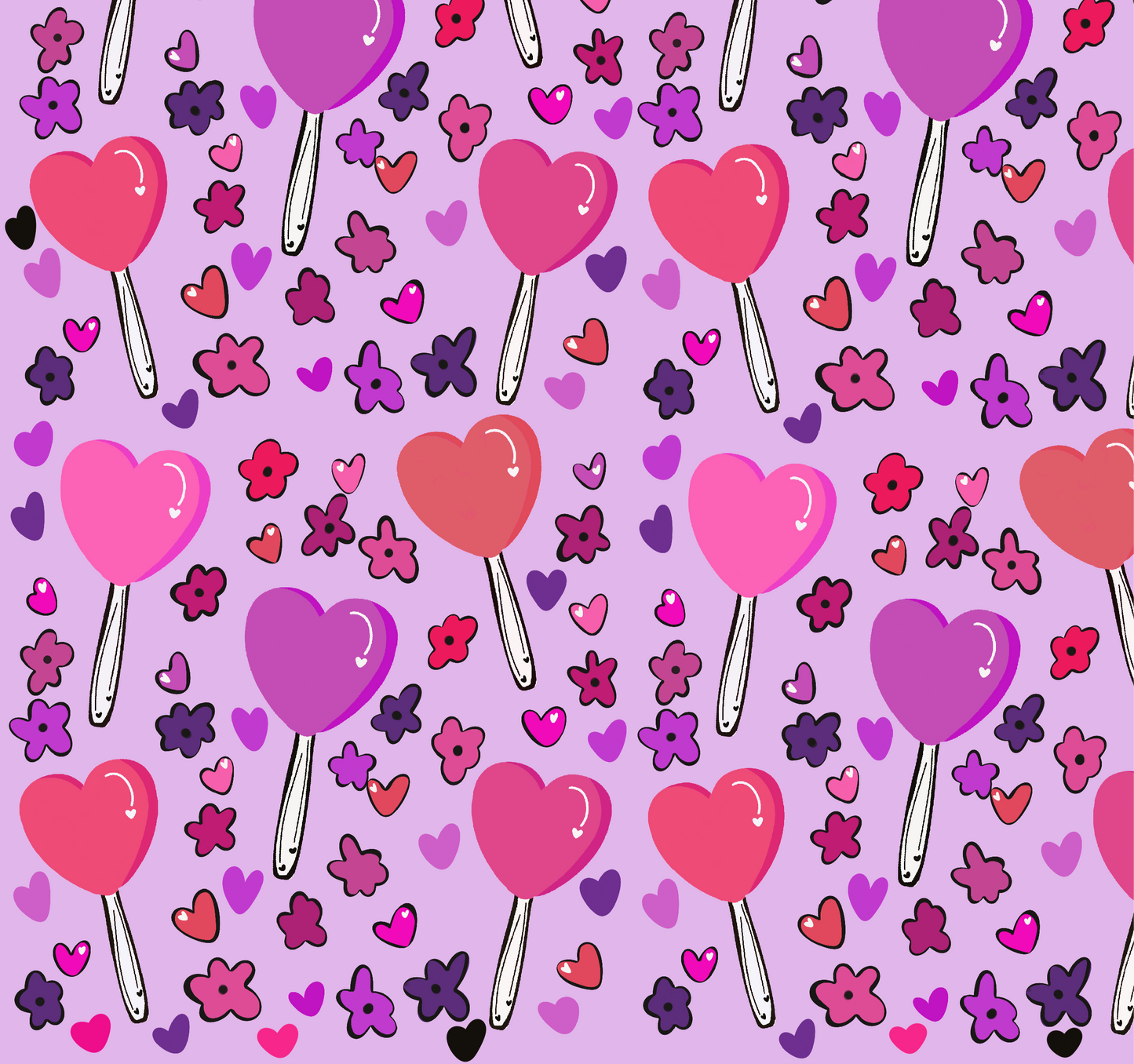 SUCKER FOR LOVE PURPLE SEAMLESS