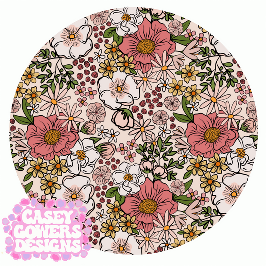 PETAL PARTY FLORAL PINK SEAMLESS