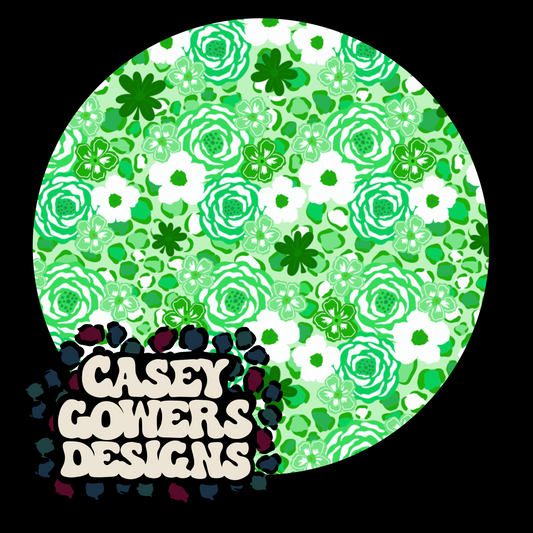 LUCKY GREEN LEOPARD FLORAL